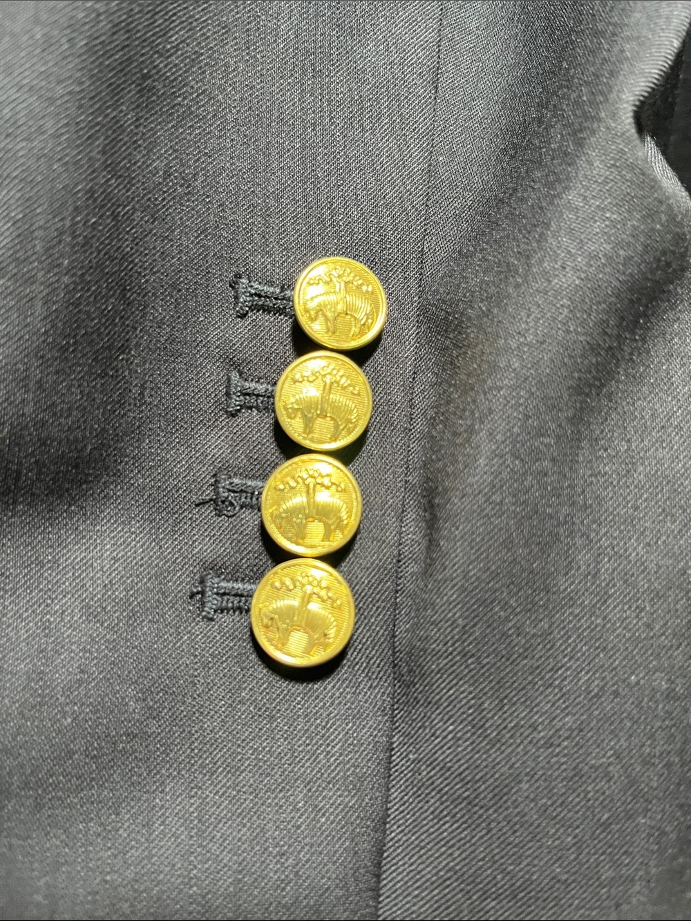 Brooks Brothers Navy Blazer with Gold Embroidered Label - Picture 4 of 7
